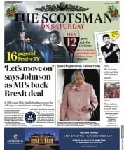 The Scotsman (UK) Newspaper Front Page for 21 December 2019