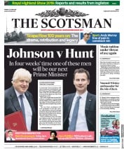 The Scotsman (UK) Newspaper Front Page for 21 June 2019