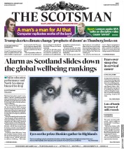 The Scotsman (UK) Newspaper Front Page for 22 January 2020