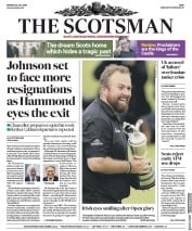The Scotsman (UK) Newspaper Front Page for 22 July 2019