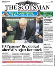The Scotsman (UK) Newspaper Front Page for 23 October 2019