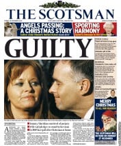 The Scotsman Newspaper Front Page (UK) for 24 December 2010