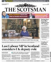 The Scotsman (UK) Newspaper Front Page for 24 December 2019