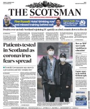 The Scotsman (UK) Newspaper Front Page for 24 January 2020