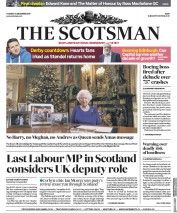 The Scotsman (UK) Newspaper Front Page for 25 December 2019