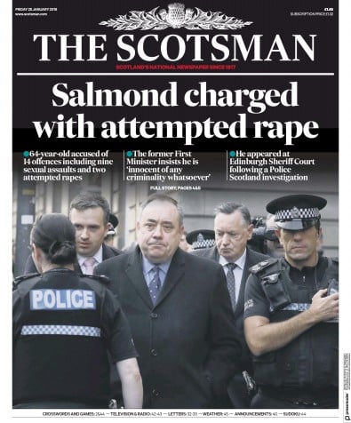 The Scotsman Newspaper Front Page (UK) for 25 January 2019