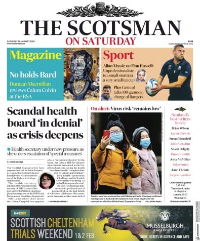 The Scotsman Newspaper Front Page (UK) for 25 January 2020