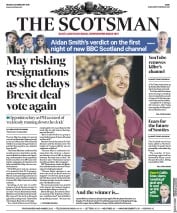 The Scotsman (UK) Newspaper Front Page for 25 February 2019