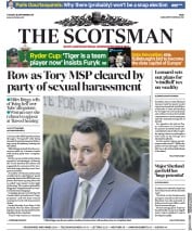 The Scotsman (UK) Newspaper Front Page for 25 September 2018