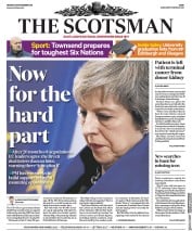 The Scotsman (UK) Newspaper Front Page for 26 November 2018