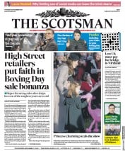 The Scotsman (UK) Newspaper Front Page for 26 December 2019