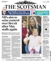 The Scotsman (UK) Newspaper Front Page for 26 March 2019