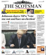 The Scotsman (UK) Newspaper Front Page for 26 September 2019