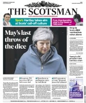 The Scotsman (UK) Newspaper Front Page for 27 March 2019