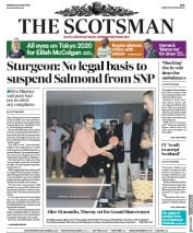 The Scotsman (UK) Newspaper Front Page for 27 August 2018
