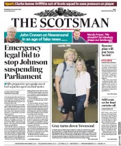 The Scotsman (UK) Newspaper Front Page for 28 August 2019
