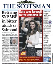 The Scotsman (UK) Newspaper Front Page for 29 April 2011
