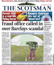 The Scotsman Newspaper Front Page (UK) for 29 June 2012