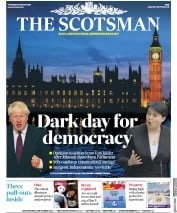 The Scotsman (UK) Newspaper Front Page for 29 August 2019