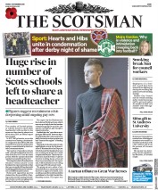 The Scotsman (UK) Newspaper Front Page for 2 November 2018