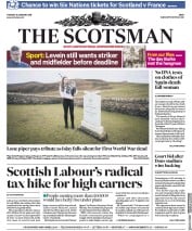 The Scotsman (UK) Newspaper Front Page for 30 January 2018