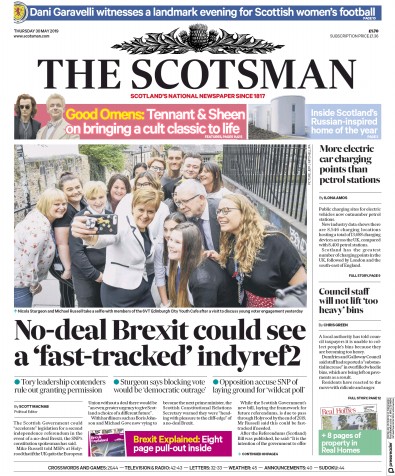 The Scotsman Newspaper Front Page (UK) for 30 May 2019