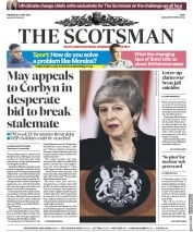 The Scotsman (UK) Newspaper Front Page for 3 April 2019