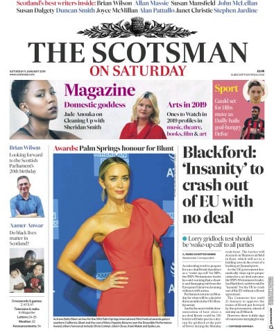 The Scotsman Newspaper Front Page (UK) for 5 January 2019