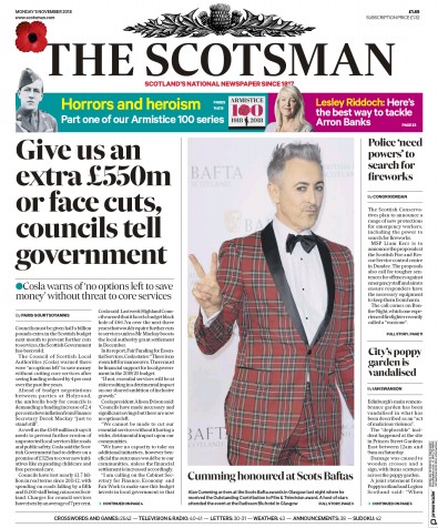The Scotsman Newspaper Front Page (UK) for 6 November 2018