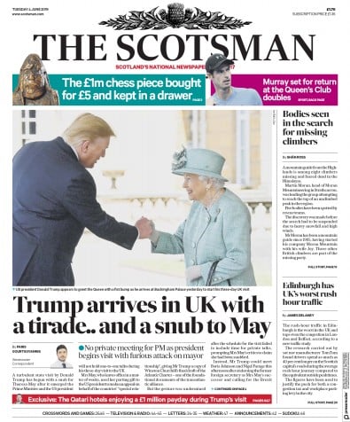 The Scotsman Newspaper Front Page (UK) for 6 June 2019