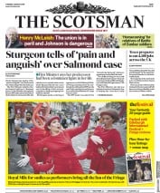 The Scotsman (UK) Newspaper Front Page for 6 August 2019
