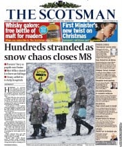 The Scotsman (UK) Newspaper Front Page for 7 December 2010
