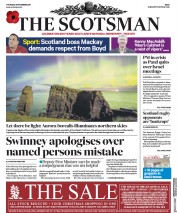 The Scotsman (UK) Newspaper Front Page for 9 November 2017