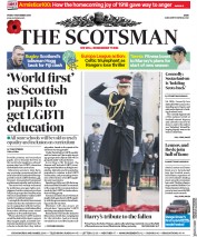 The Scotsman (UK) Newspaper Front Page for 9 November 2018