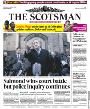 The Scotsman (UK) Newspaper Front Page for 9 January 2019