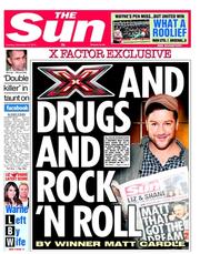 The Sun (UK) Newspaper Front Page for 14 December 2010