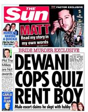 The Sun (UK) Newspaper Front Page for 15 December 2010