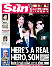 The Sun (UK) Newspaper Front Page for 16 December 2010