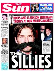 The Sun (UK) Newspaper Front Page for 17 December 2010