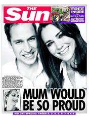 The Sun (UK) Newspaper Front Page for 29 April 2011