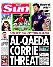 The Sun (UK) Newspaper Front Page for 9 December 2010