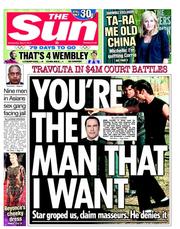 The Sun (UK) Newspaper Front Page for 9 May 2012