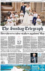The Sunday Telegraph (UK) Newspaper Front Page for 14 October 2018
