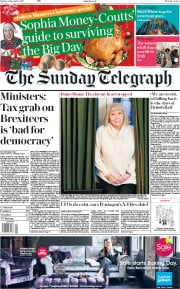 The Sunday Telegraph (UK) Newspaper Front Page for 24 December 2017