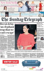 The Sunday Telegraph (UK) Newspaper Front Page for 24 February 2019