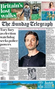 The Sunday Telegraph (UK) Newspaper Front Page for 27 January 2019