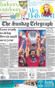 The Sunday Telegraph (UK) Newspaper Front Page for 2 June 2019