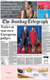 The Sunday Telegraph (UK) Newspaper Front Page for 3 December 2017