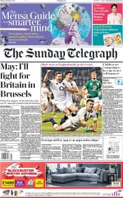 The Sunday Telegraph (UK) Newspaper Front Page for 3 February 2019