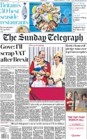 The Sunday Telegraph (UK) Newspaper Front Page for 9 June 2019